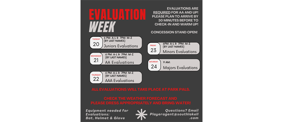 Evaluations Week